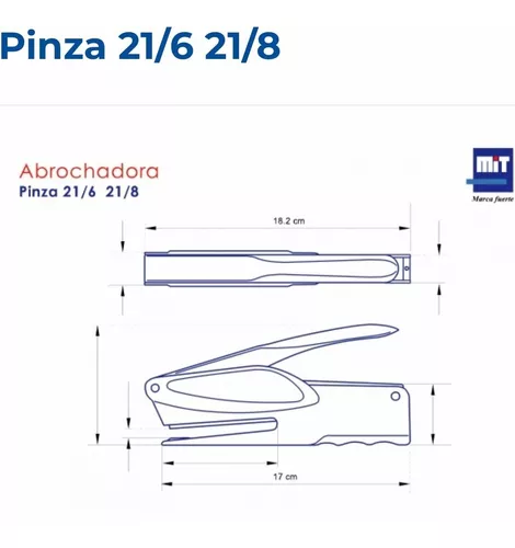 Abrochadora MIT Pinza 21/6 - 21/8 Pintada