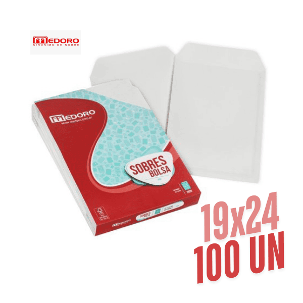 Bolsa papel obra Nro 4 MEDORO 80 grs 19cm x 24cm - 100 Un.