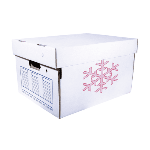 Caja archivo cartón blanca 41,5x33,5x24 con tapa - Reforzada