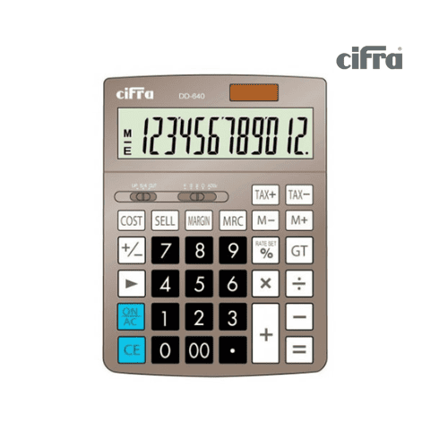 Calculadora de escritorio CIFRA DT-640 12 Dígitos DUAL