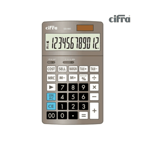 Calculadora de escritorio CIFRA DT-660 12 Dígitos Dual