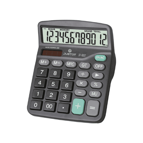 Calculadora escritorio JUSTOP JP-837 12 Dígitos Dual