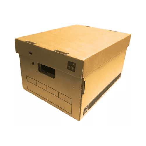 Caja archivo cartón M&D 406 42x32x25 con tapa - Reforzada