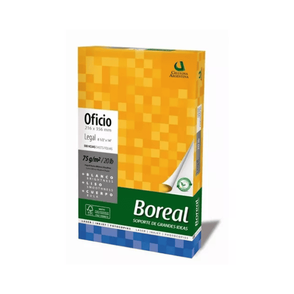 Resma Oficio Legal BOREAL 75grs