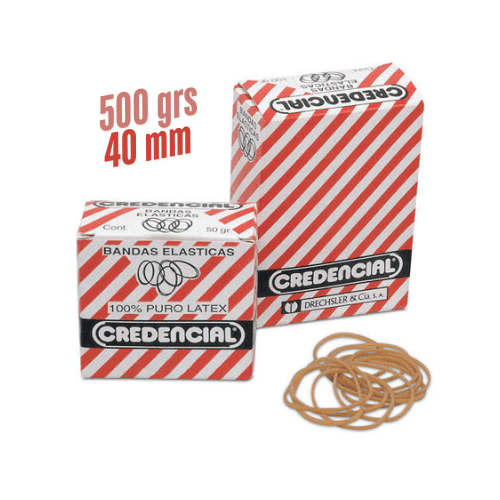 Bandas Elásticas CREDENCIAL 500grs estándar 40mm