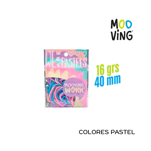 Bandas Elásticas MOOVING Pastel 16grs 40mm