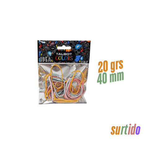 Bandas Elásticas TALBOT 20grs 40mm Surtido