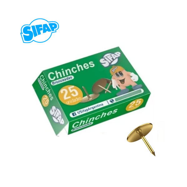 Chinches SIFAP Bronceadas 1 Punta - 25un