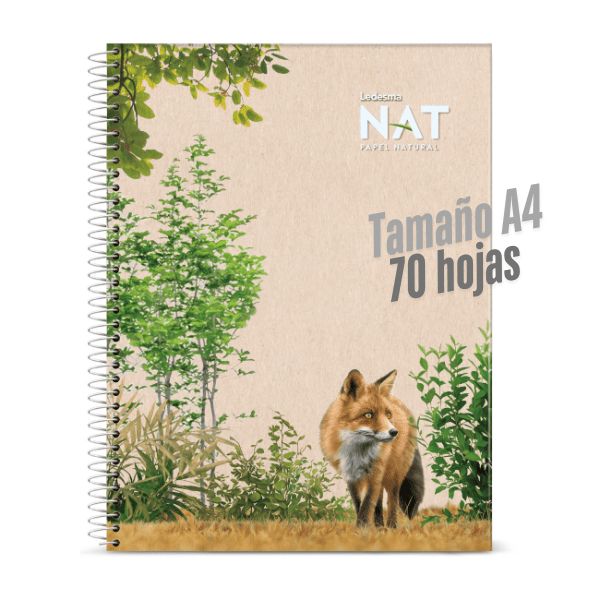 Cuaderno con espiral A4 NAT 70 hojas ­Rayadas