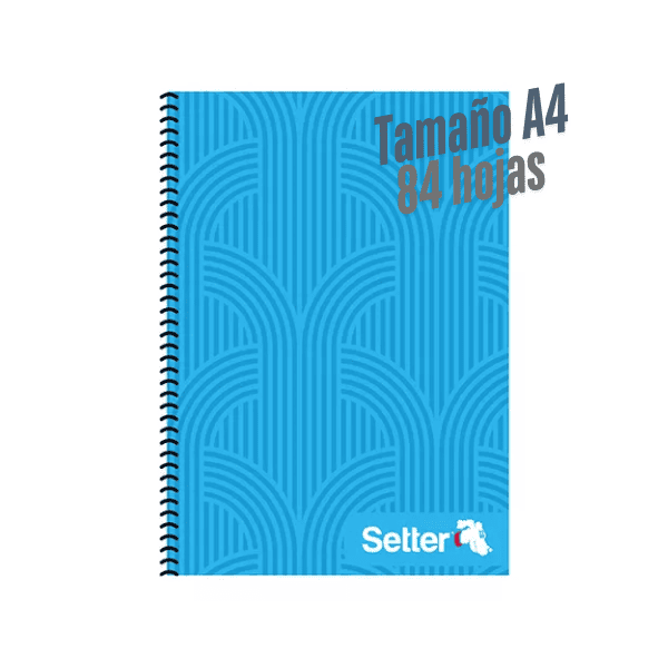 Cuaderno con espiral A4 SETTER Colors 84 hojas Cuadriculado