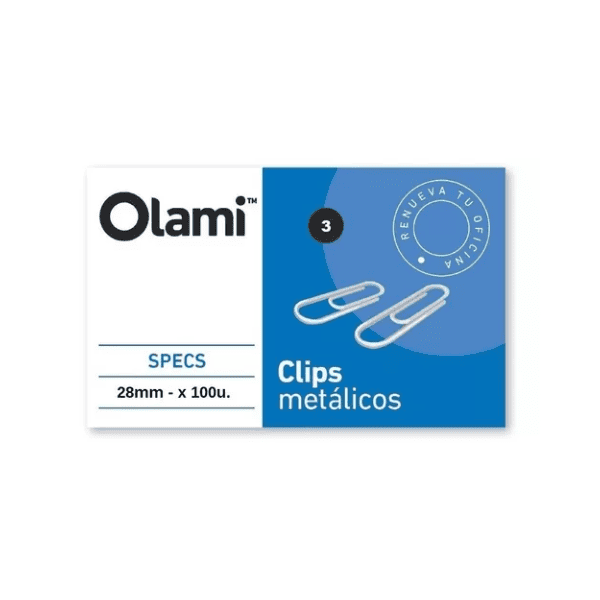 Clips metálicos Nro 3 OLAMI 100un