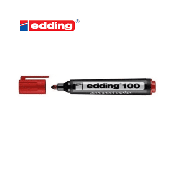 Marcador permanente EDDING E-100 Rojo punta redonda