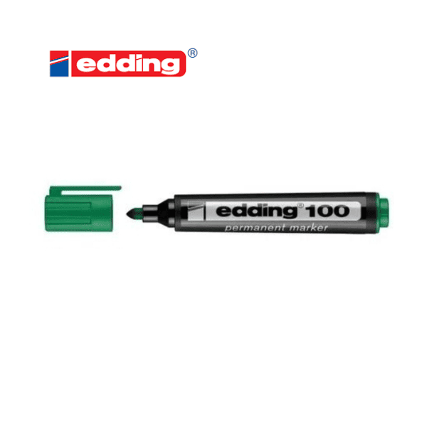 Marcador permanente EDDING E-100 Verde punta redonda