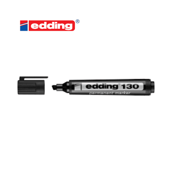 Marcador permanente EDDING E-130 Negro punta biselada