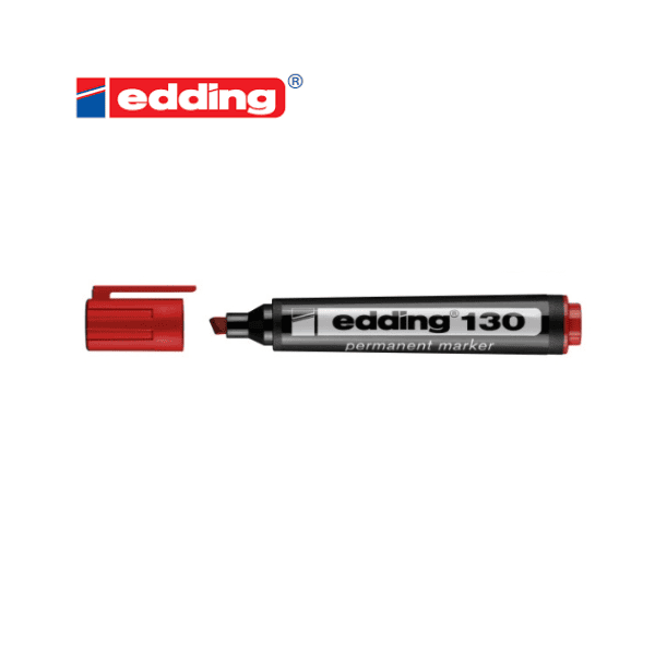 Marcador permanente EDDING E-130 Rojo punta biselada