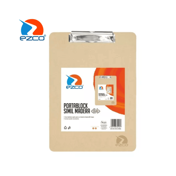 Portablock anotador A4 EZCO Mdf