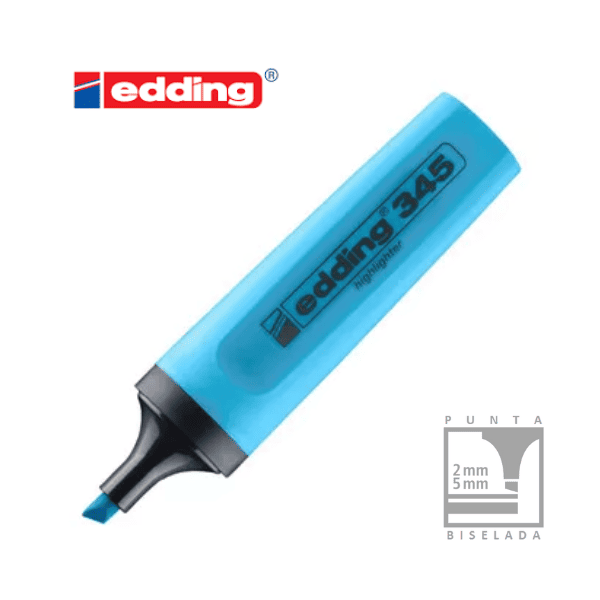 Resaltador EDDING E-345 Highlighter Celeste