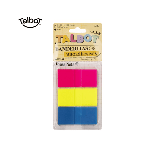 Banderitas adhesivas 25x45 TALBOT 180 hojas