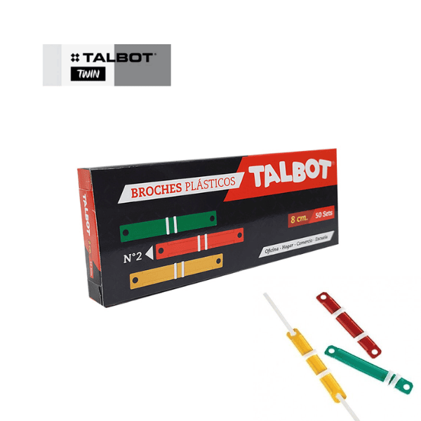 Broches nepaco plásticos TALBOT Nro 2 - 50un
