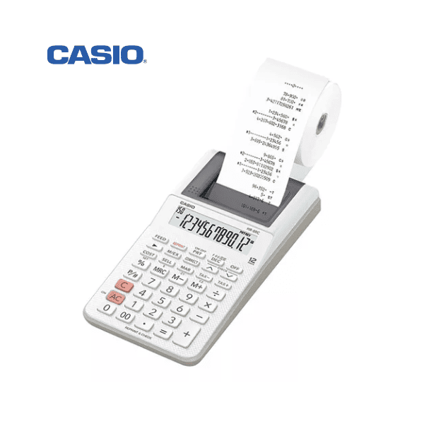 Calculadora de escritorio CASIO HR8RC-WE con Impresor