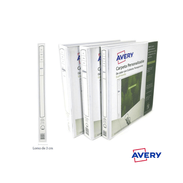 Carpeta plástica con anillos 2/30 AVERY Ecofriendly A4 Blanca