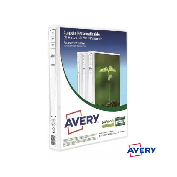 Carpeta plástica con anillos 2/40 AVERY Ecofiendly A4 Blanca