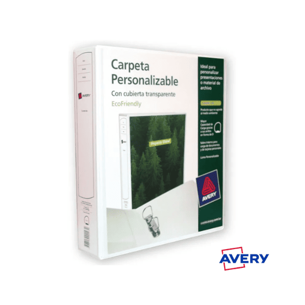 Carpeta plástica con anillos 2/60 AVERY Ecofriendly A4 Blanca