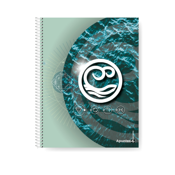 Caderno con espiral A4 MIS APUNTES 4 Elementos 80 hojas