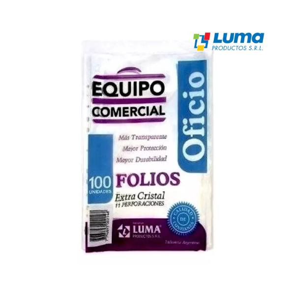 Folios Oficio LUMA Equipo Comercial 100 Un