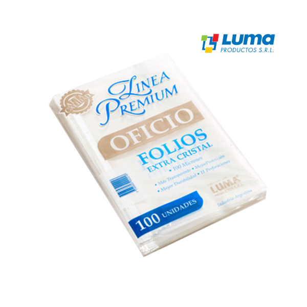 Folios Oficio LUMA Línea Premium 100 Un