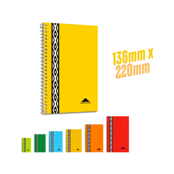 Libreta con espiral SIERRA VERDE Nro 70 - 80 hojas