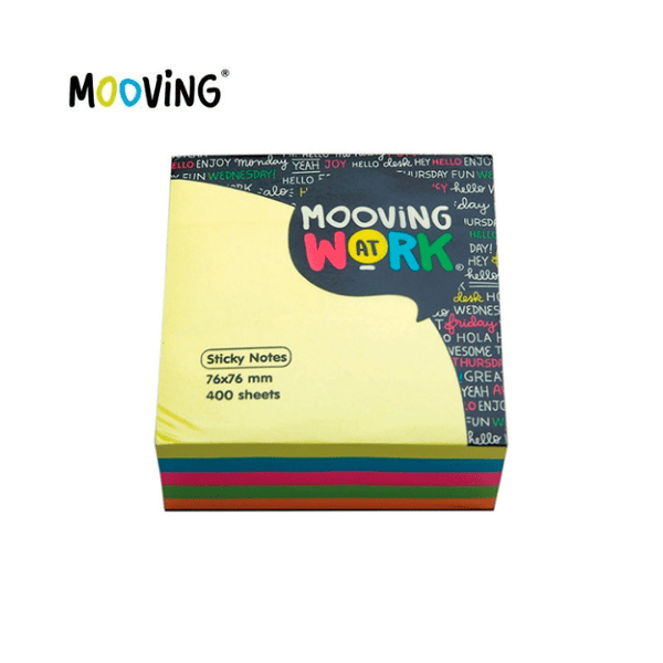Notas adhesivas 76x76 MOOVING Manía Neón 400 hojas