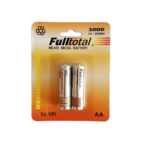 Pilas recargables AA FULLTOTAL 1000 mAh Blíster 2 Un