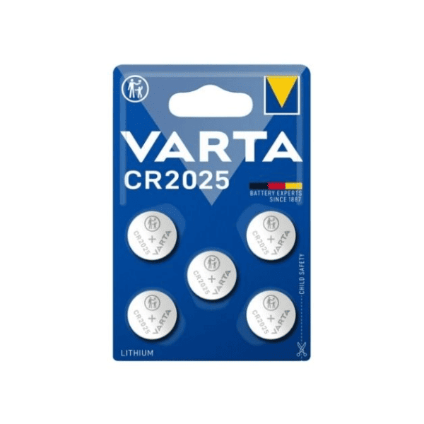 Pilas botón CR2025 VARTA 3V Blíster 5 Un