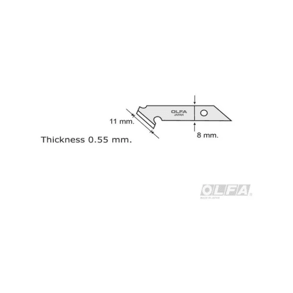 Repuestos hojas trincheta 5mm OLFA PB-450 Tubo 5 Un