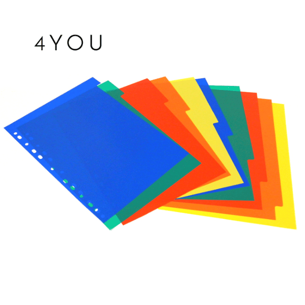 Separador A4 con lengüetas PVC 4YOU 10 posiciones Color