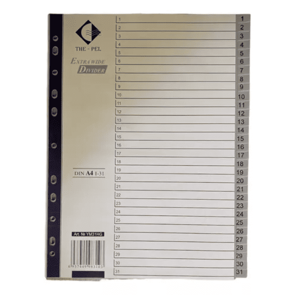 Separador A4 PVC THE-PEL Numerado 1-31