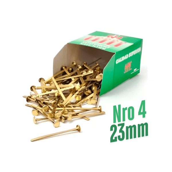 Broches mariposa dorados Nro 4 - 100 Un