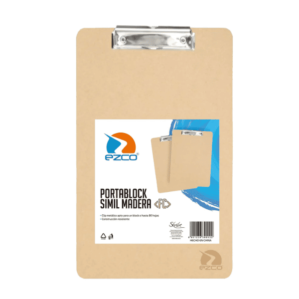 Portablock anotador Oficio EZCO Mdf