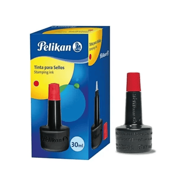 Tinta para sellos PELIKAN 28 cc Roja