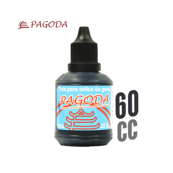Tinta para sellos PAGODA 60cc Negra