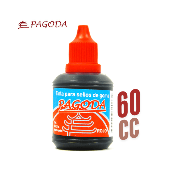 Tinta para sellos PAGODA 60cc Roja