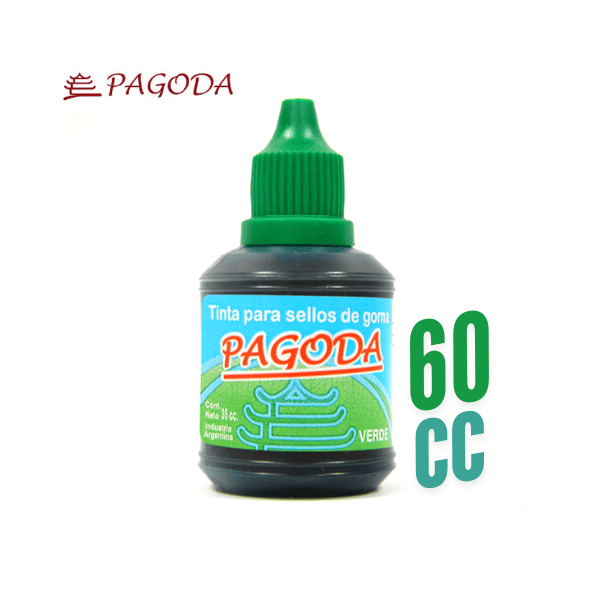 Tinta para sellos PAGODA 60cc Verde