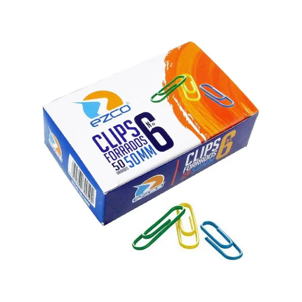Clips Nro 6 EZCO forrados color 50 Un