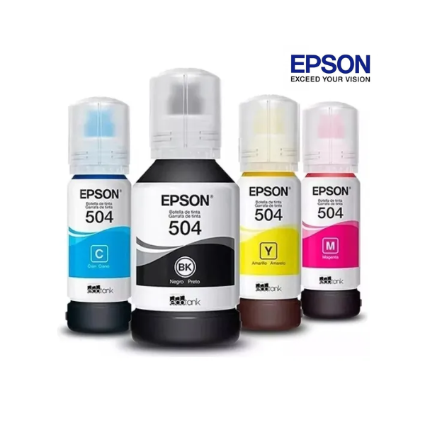 Kit x4 Tintas EPSON T504 - Repuesto 4 colores