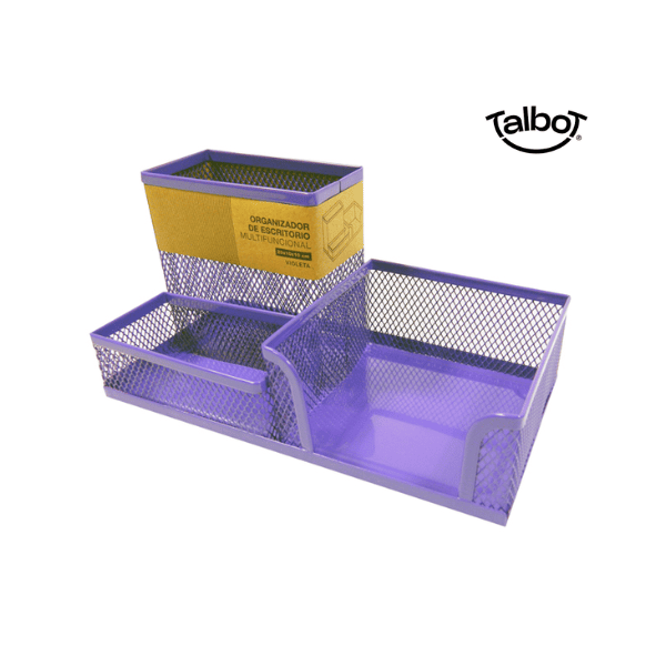 Organizador de escritorio TALBOT metal Violeta