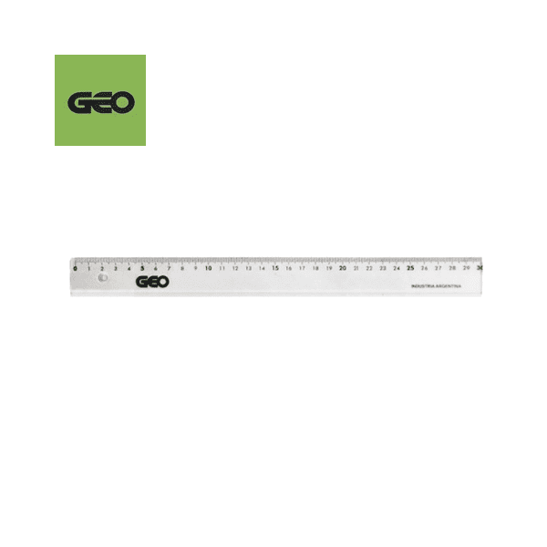 Regla GEO acrílica cristal