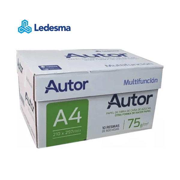 Resma A4 AUTOR 75grs - Caja 10 Un