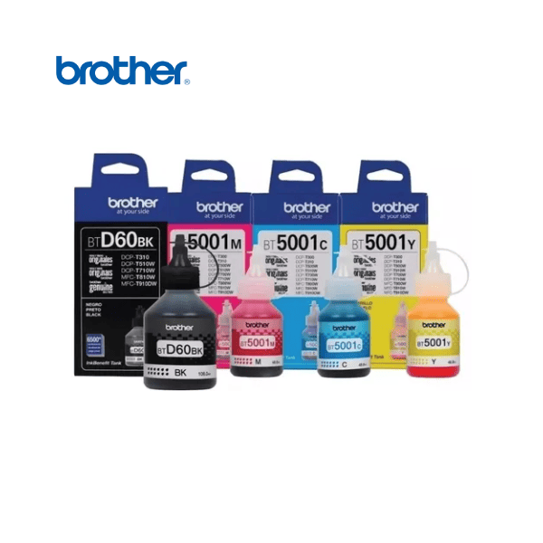 Kit x4 Tintas Brother Original Bt60bk Bt5001