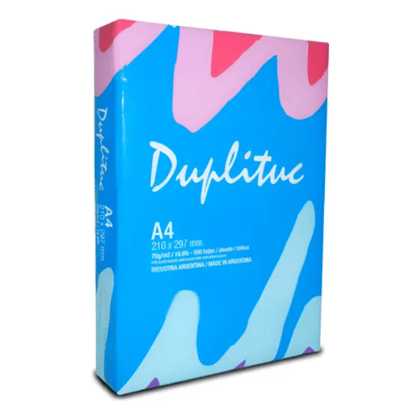 Resma A4 DUPLITUC 70 grs